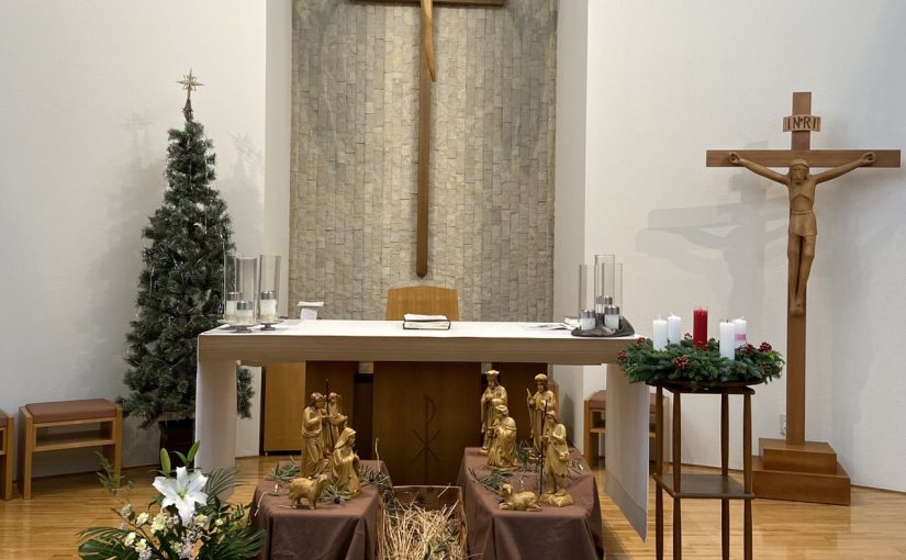 「主のご降誕（ｸﾘｽﾏｽ）」と「神の母聖マリア」（元旦）のミサ案内　A年